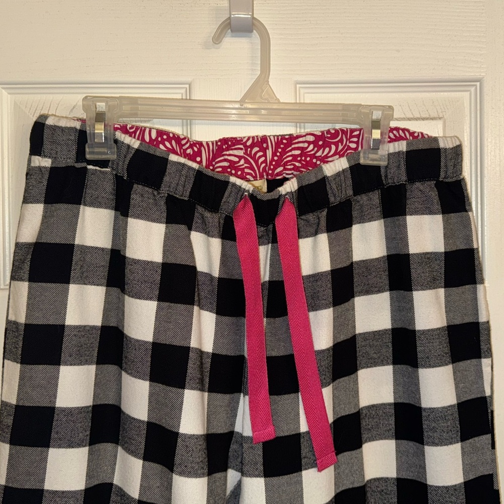 World Market -100% Cotton Flannel- Buffalo Plaid Reversible Roll Up Lounge Pants - Picture 4 of 13